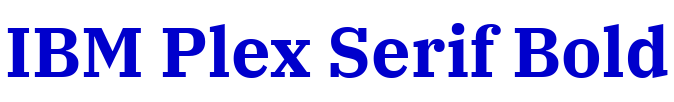 IBM Plex Serif Bold font